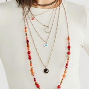 Free People Wonderland Evil Eye Layered Necklace